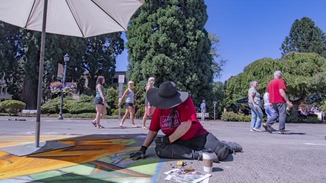 chalk art drawing of a monkey